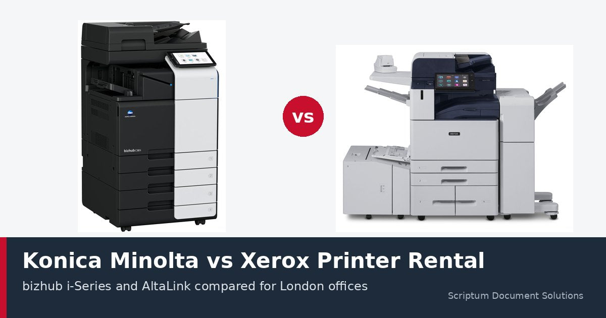 Konica Minolta vs Xerox Printer Rental in London: Which Should You Choose?