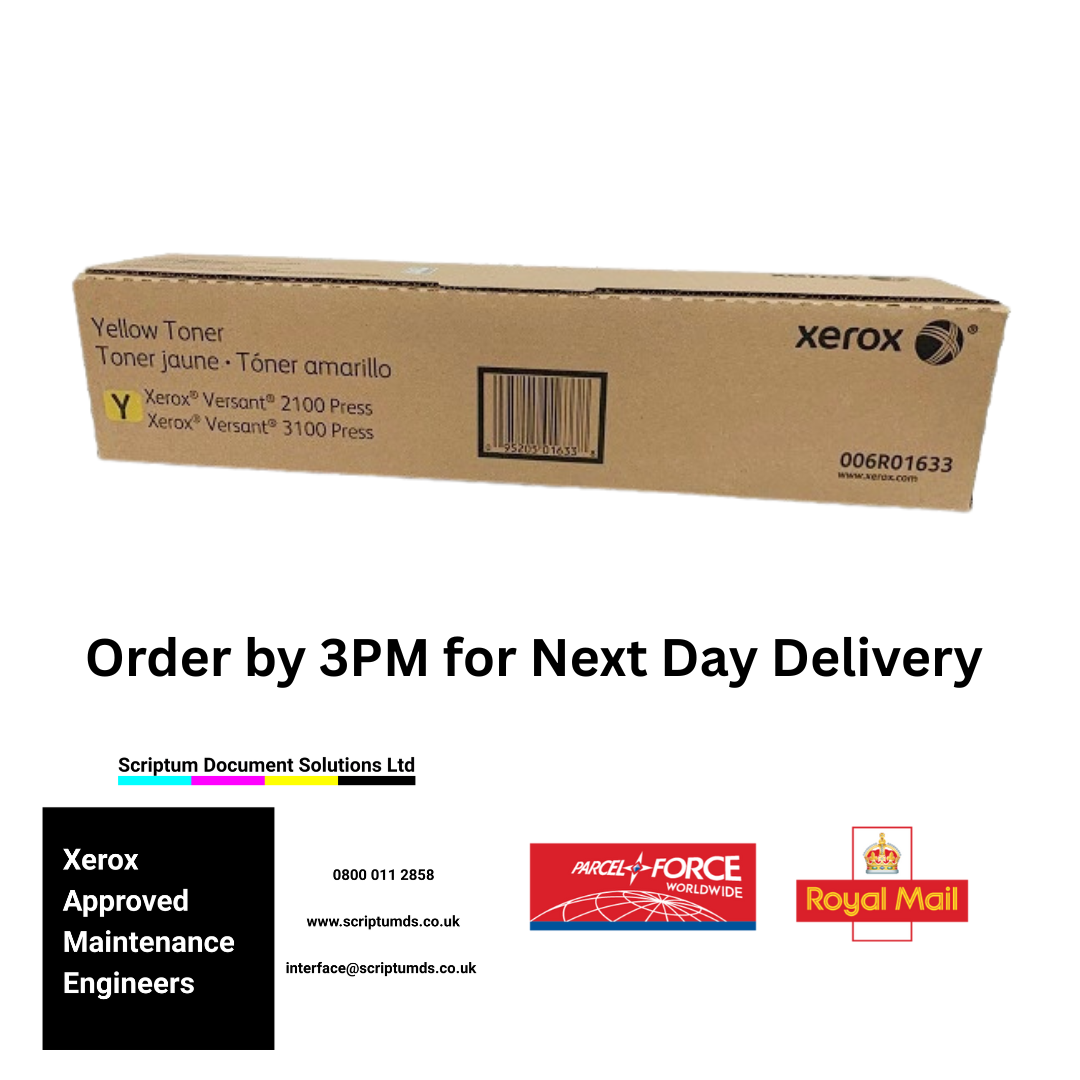 Xerox Yellow Toner Cartridge 006R01633 for Versant 2100 / 3100 / 4100