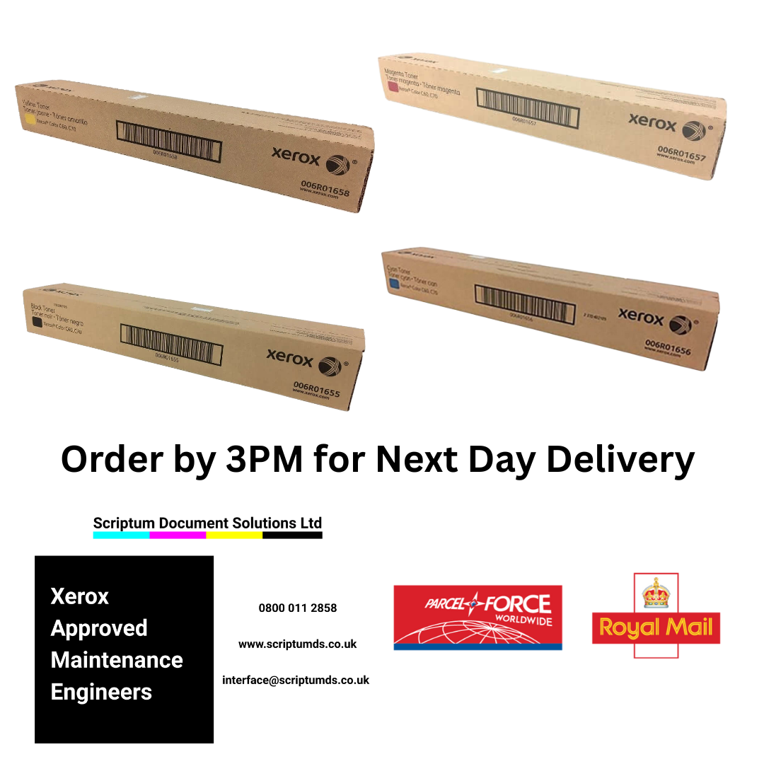 Xerox CMYK Toner Set for Color C60/C70 - 006R01655, 006R01656, 006R01657, 006R01658