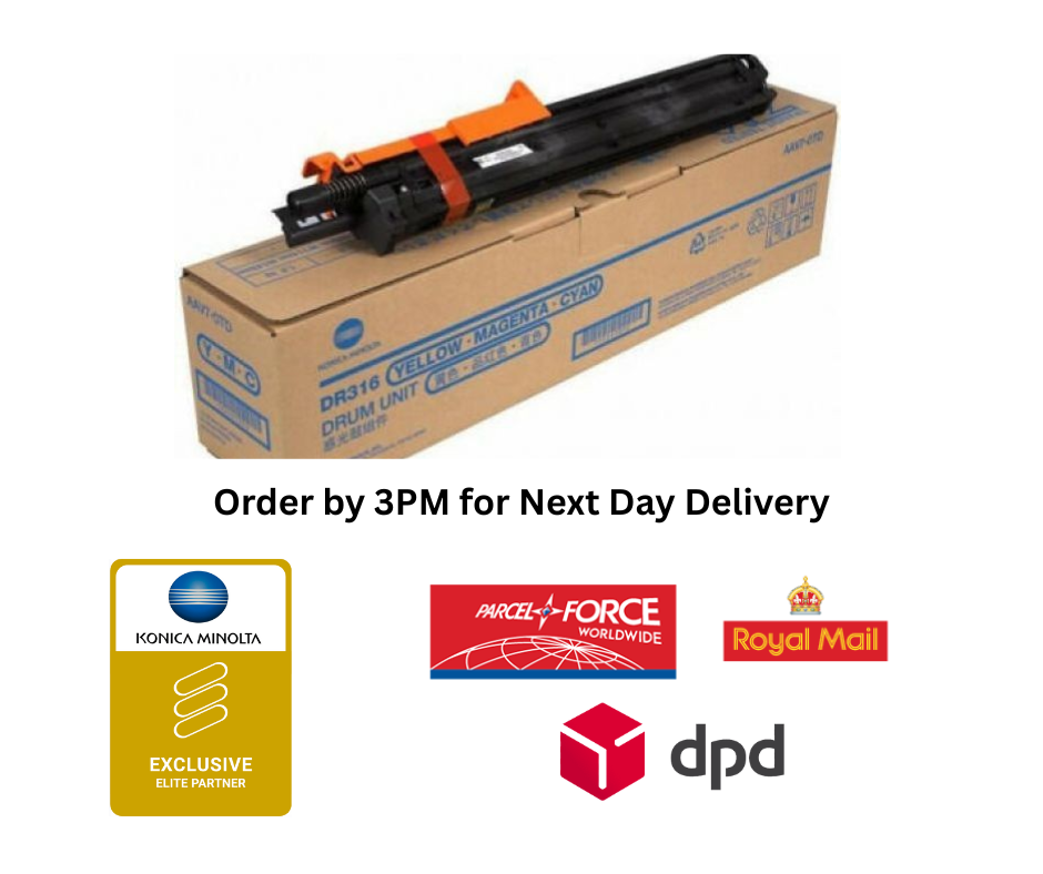 Genuine Konica Colour Drum Cartridge (105,000 Pages) DR-316C for Bizhub C251i, C301i, C361i - AAV70TD