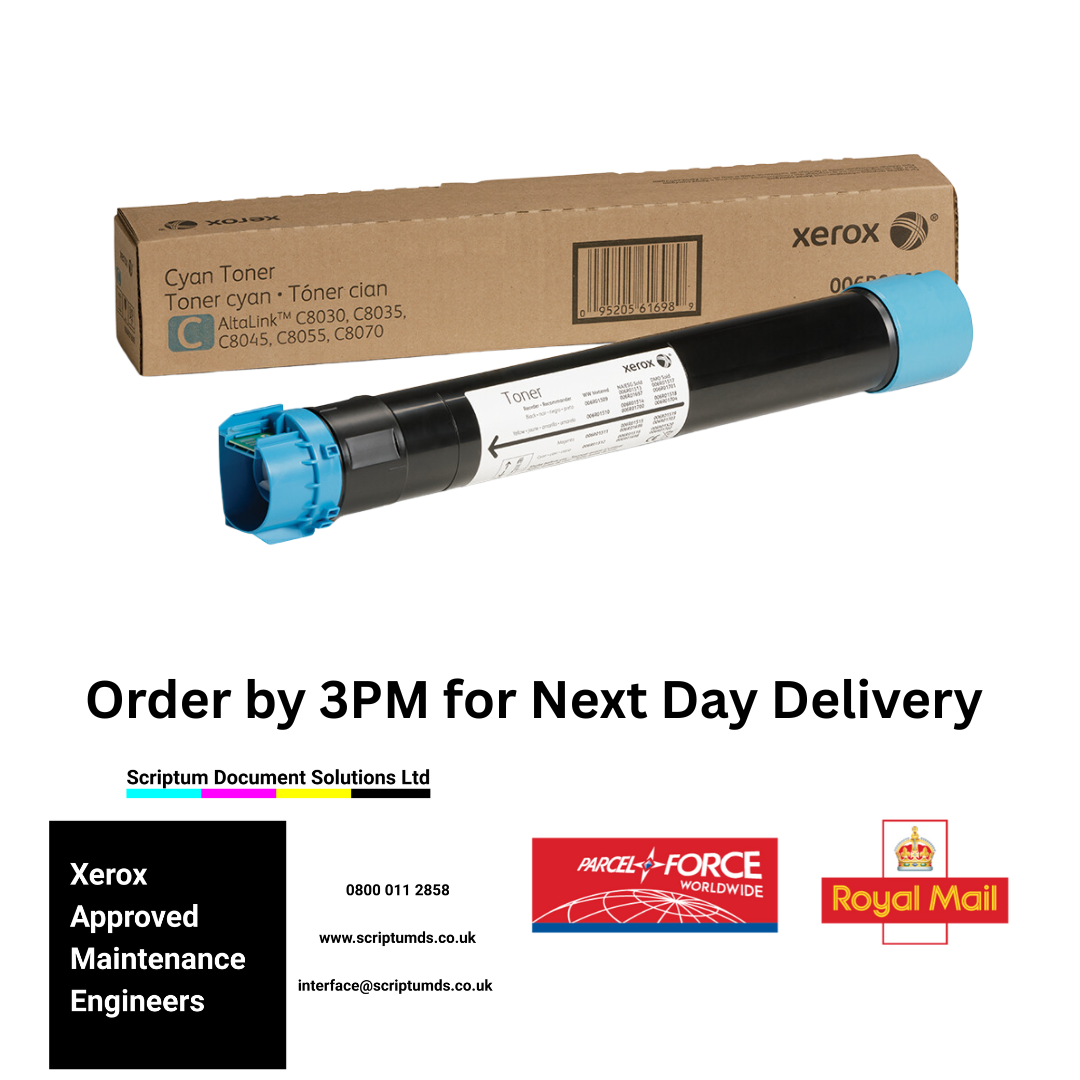 Genuine Xerox Cyan Toner Cartridge (15,000 Pages) 006R01698 for AltaLink C8030/C8035/C8045/C8055/C8070