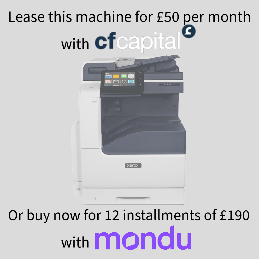Xerox VersaLink C7125 Colour MultiFunction Printer - Desktop Single tray version