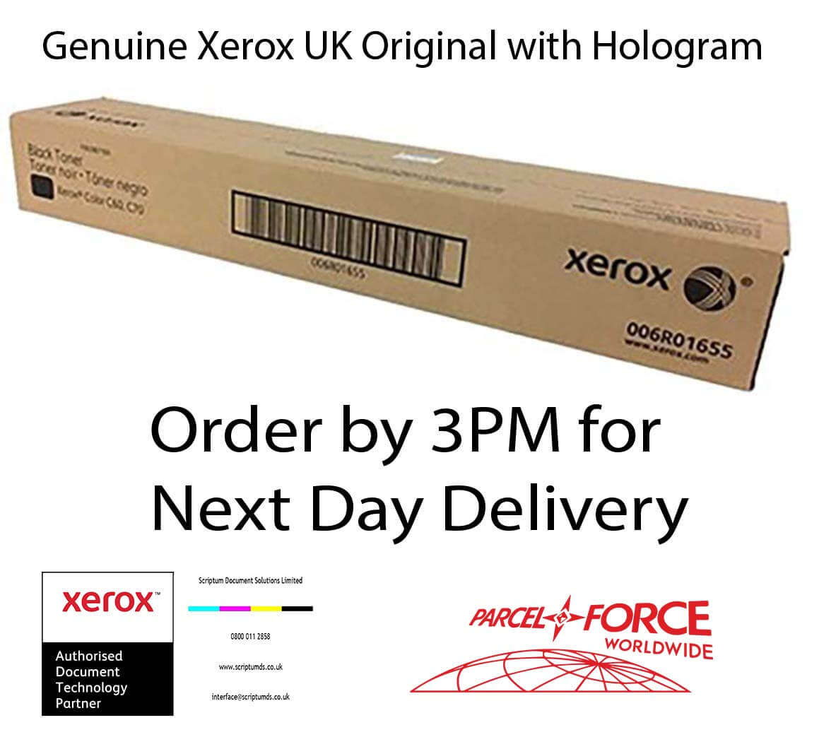 Xerox Black Toner Cartridge (30,000 Pages) 006R01655 fits Color C60 / C70