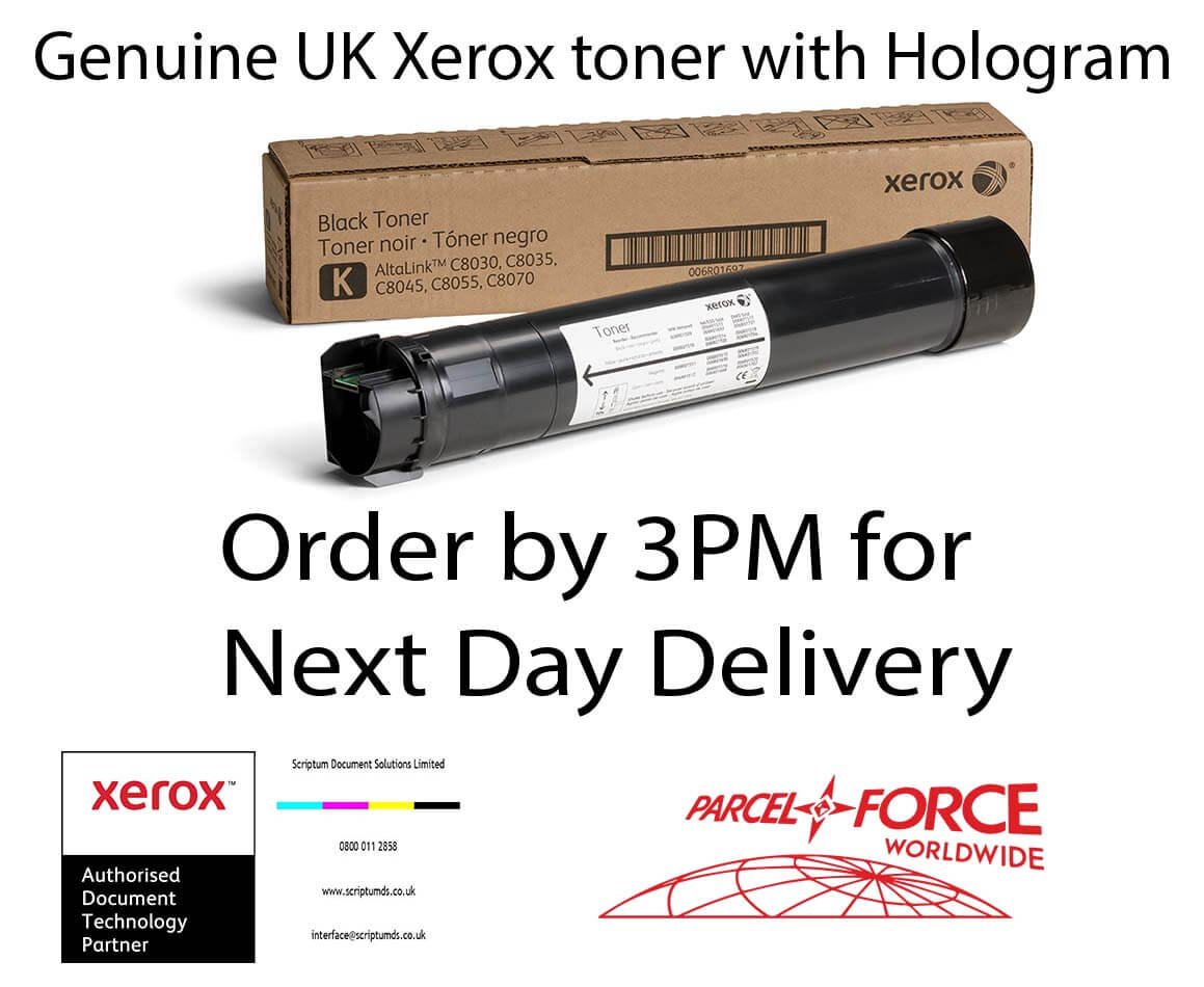 Genuine Xerox Black Toner Cartridge (26,000 Pages) 006R01697 for AltaLink C8030/C8035/C8045/C8055/C8070