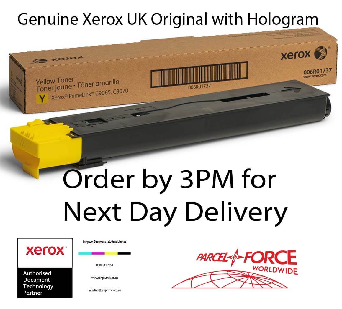 Xerox Yellow Toner Cartridge (34,000 Pages) 006R01737 for PrimeLink C9065 / C9070