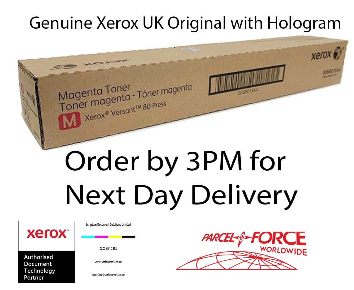 Xerox Magenta Toner Cartridge (31,500 Pages) 006R01644 for Versant 80/180-Scriptum Supplies
