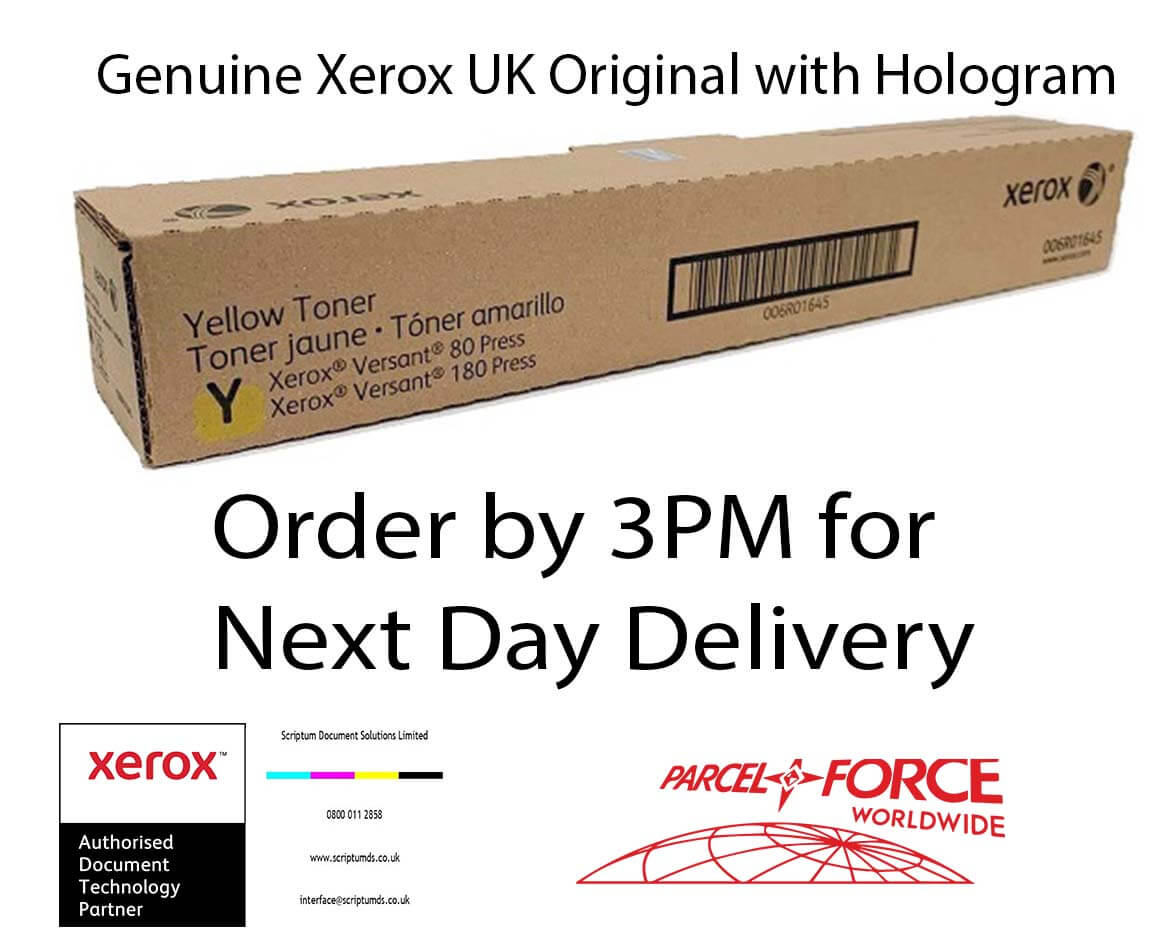 Xerox Yellow Toner Cartridge 006R01645 for Versant 80 / 180 / 280