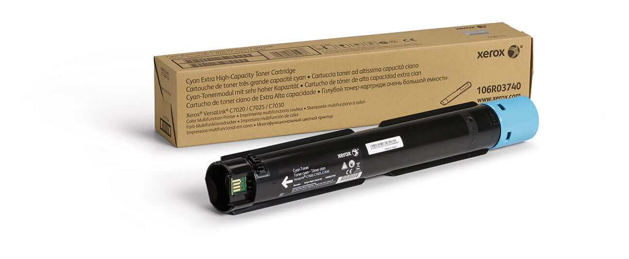 Xerox Extra High Capacity Cyan Toner Cartridge (16,500 Pages) 106R03740 for VersaLink C7020/C7025/C7030-Scriptum Supplies