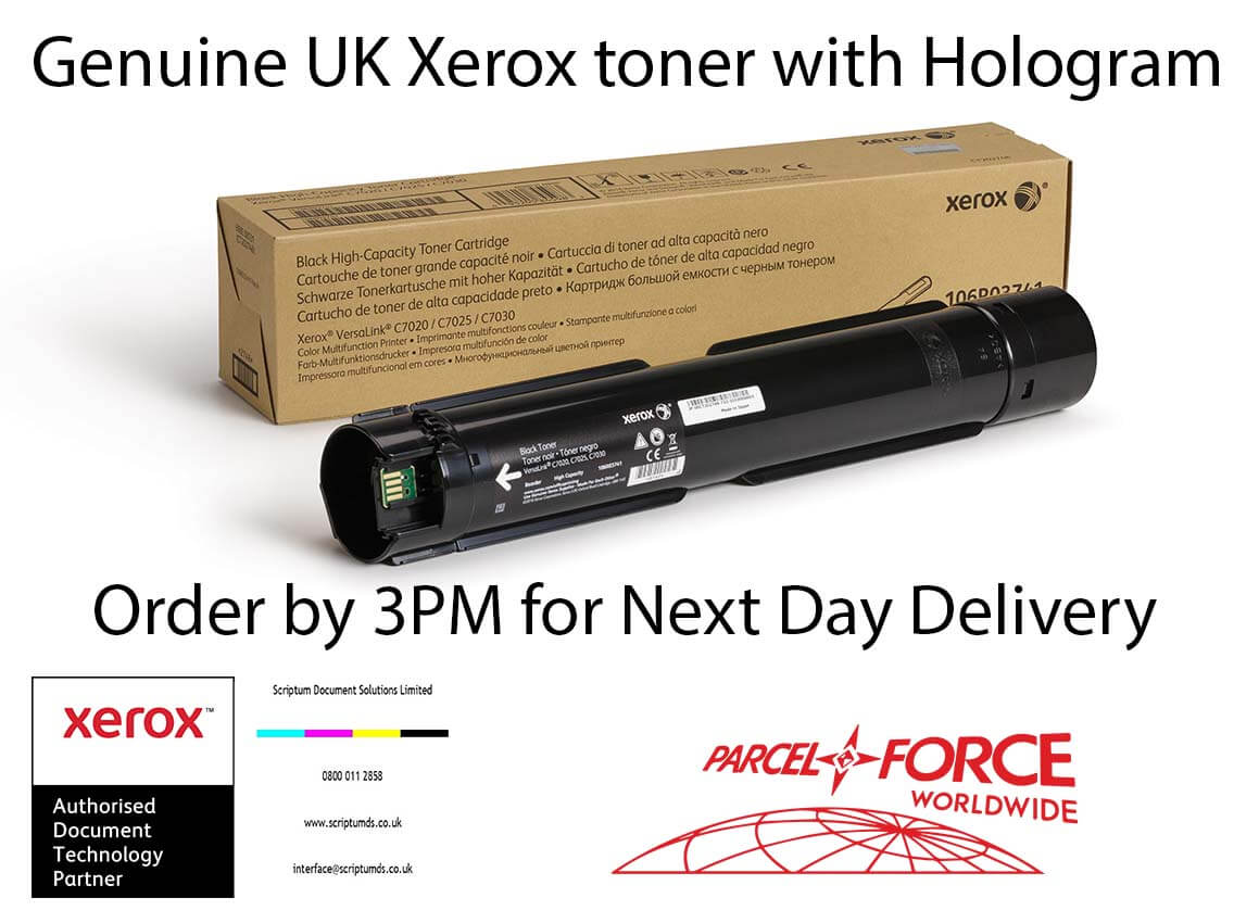 Xerox High Capacity Black Toner Cartridge (16,100 Pages) 106R03741 for VersaLink C7020 C7025 C7030