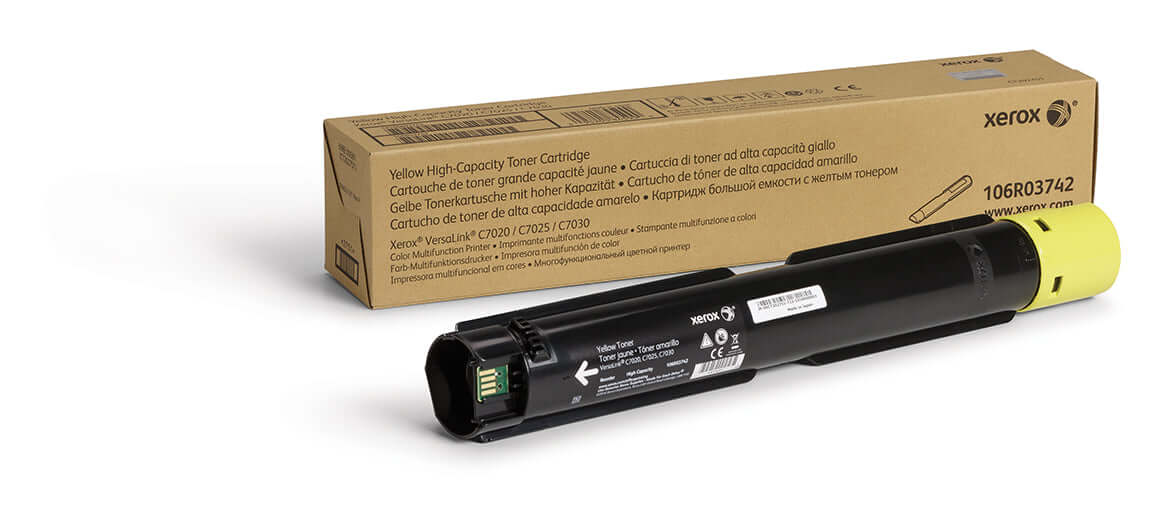 Xerox High Capacity Yellow Toner Cartridge (9,800 Pages) 106R03742 for VersaLink C7020/C7025/C7030-Scriptum Supplies