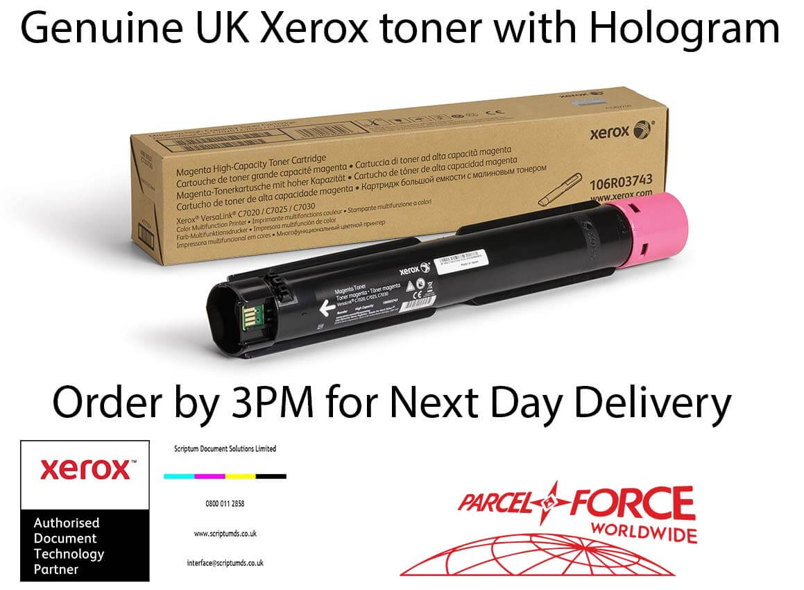 Xerox High Capacity Magenta Toner Cartridge (9,800 Pages) 106R03743 for VersaLink C7020 C7025 C7030