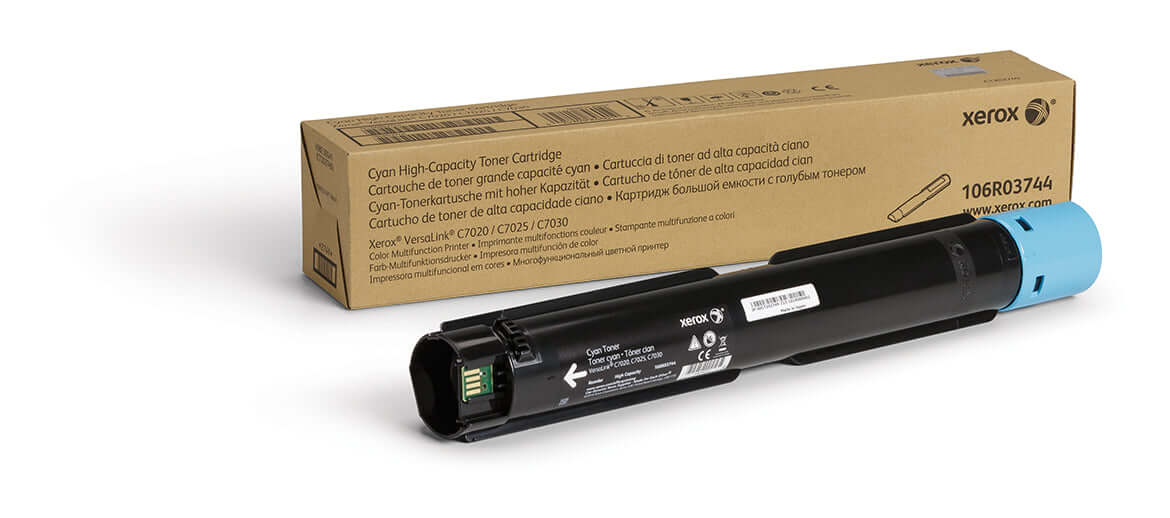 Xerox High Capacity Cyan Toner Cartridge (9,800 Pages) 106R03744 for VersaLink C7020/C7025/C7030-Scriptum Supplies