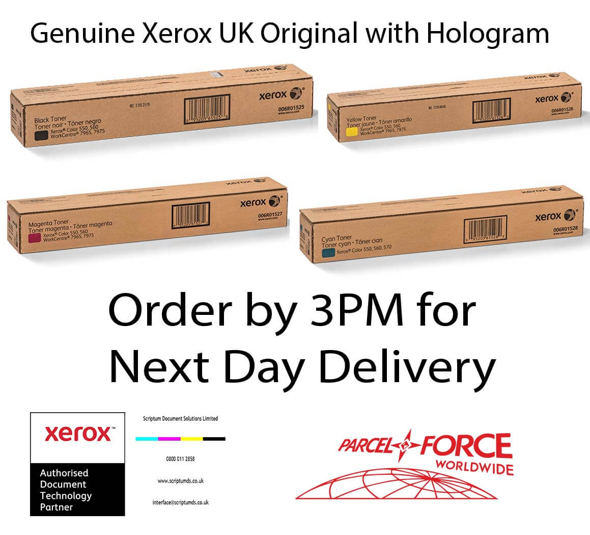 Xerox CMYK Toner Set Colour 560 560 570 - 006R01525 / 006R01526 / 006R01527 / 006R01528