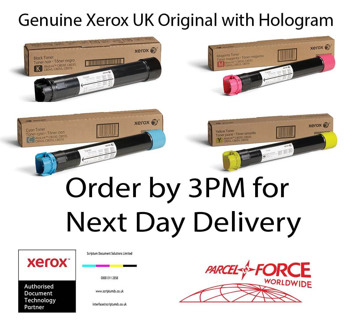 Xerox CMYK Toner Set for AltaLink C8030/C8035/C8045/C8055/C8070 (006R01697, 006R01698, 006R01699, 006R01700)