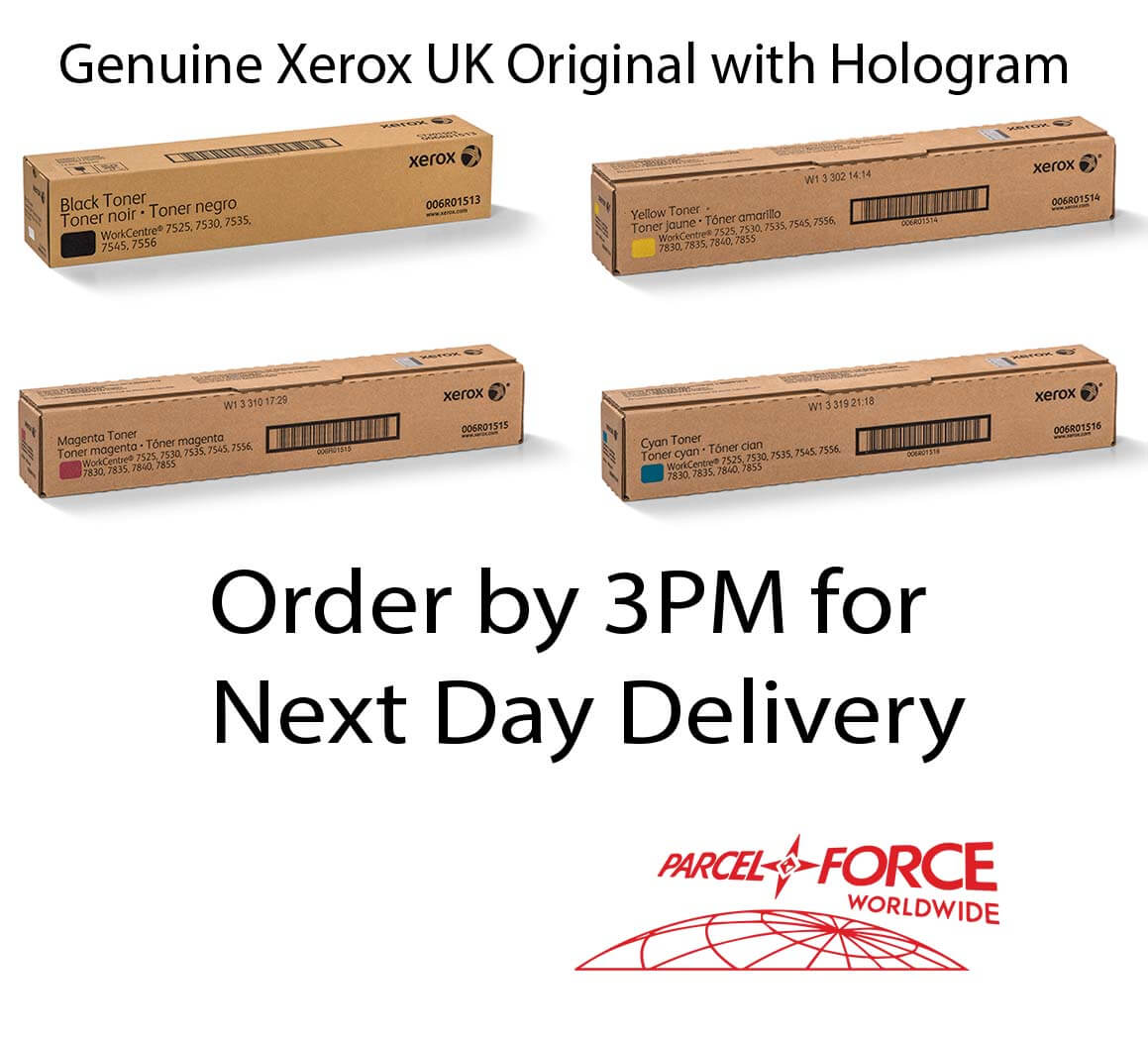 Xerox CMYK Toner Set WorkCentre 75XX/78XX/78XXi/7970/7970i (006R01513, 006R01516, 006R01515, 006R01514)