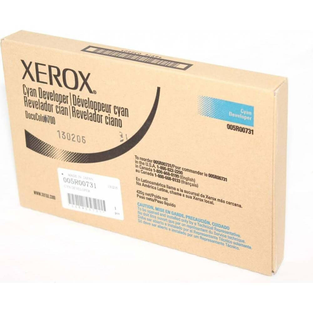 Genuine Xerox Cyan Developer for Color 550/560 C60/C70 C75/J75 DocuColor 700/700i/770 - 005R00731