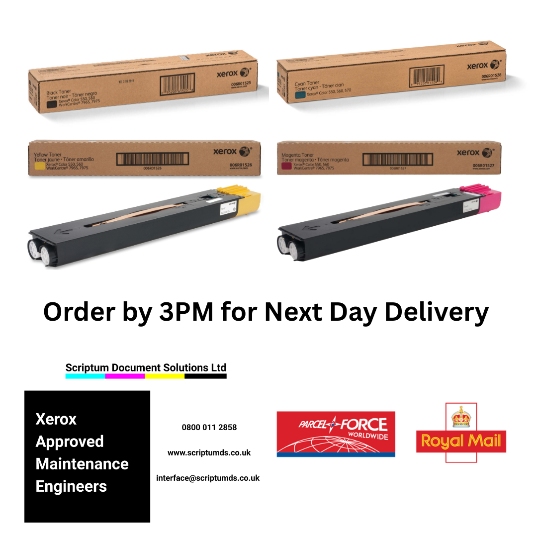 Xerox CMYK Toner Set Colour 550 560 570 - 006R01525 / 006R01526 / 006R01527 / 006R01528