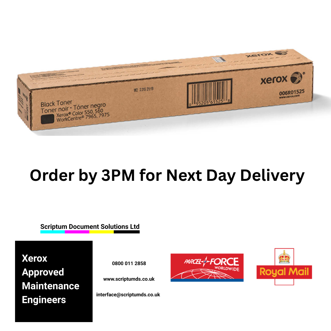 Xerox Black Toner Cartridge (30,000 Pages) 006R01525 for Color 550 / 560 / 570