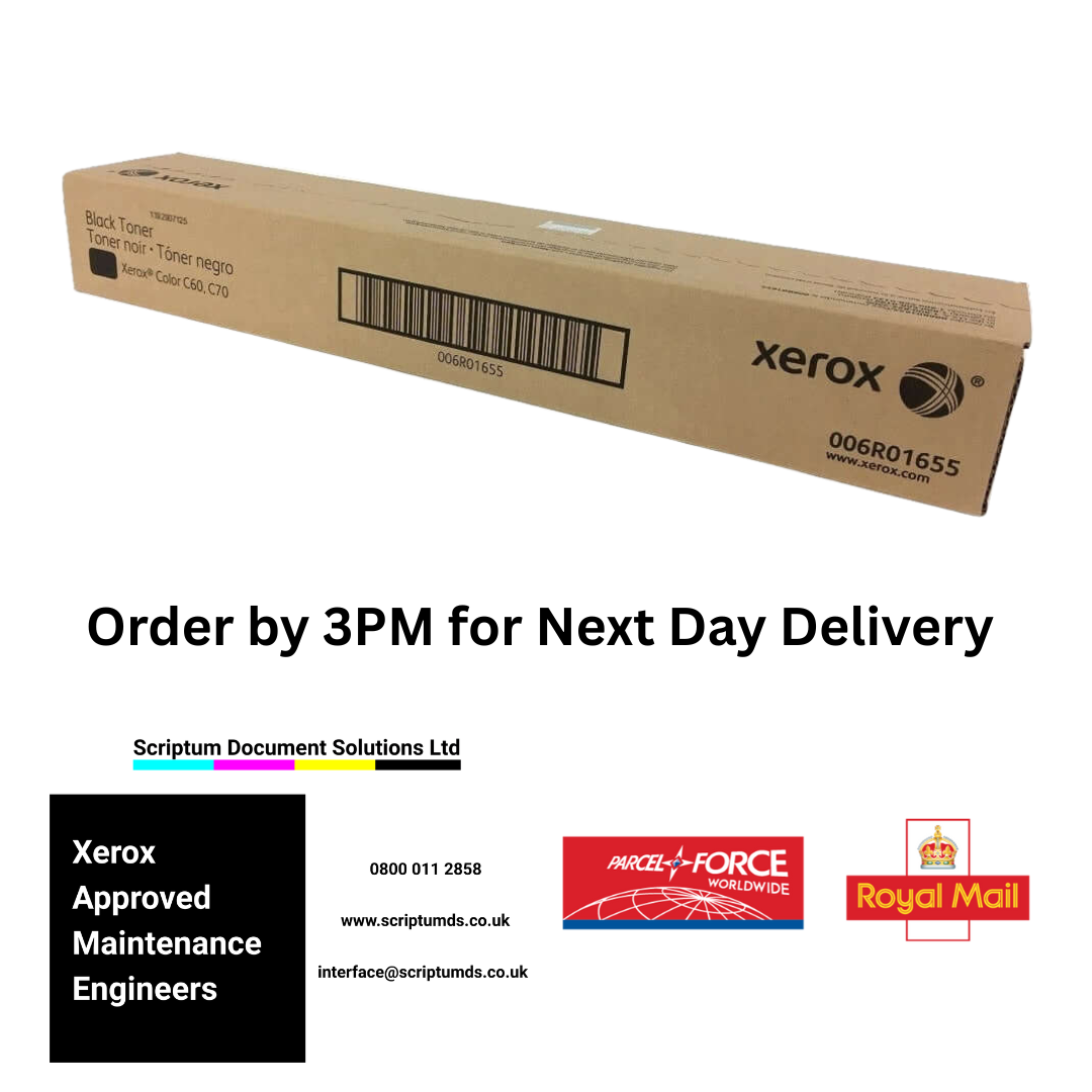 Xerox Black Toner Cartridge (30,000 Pages) 006R01655 fits Color C60 / C70