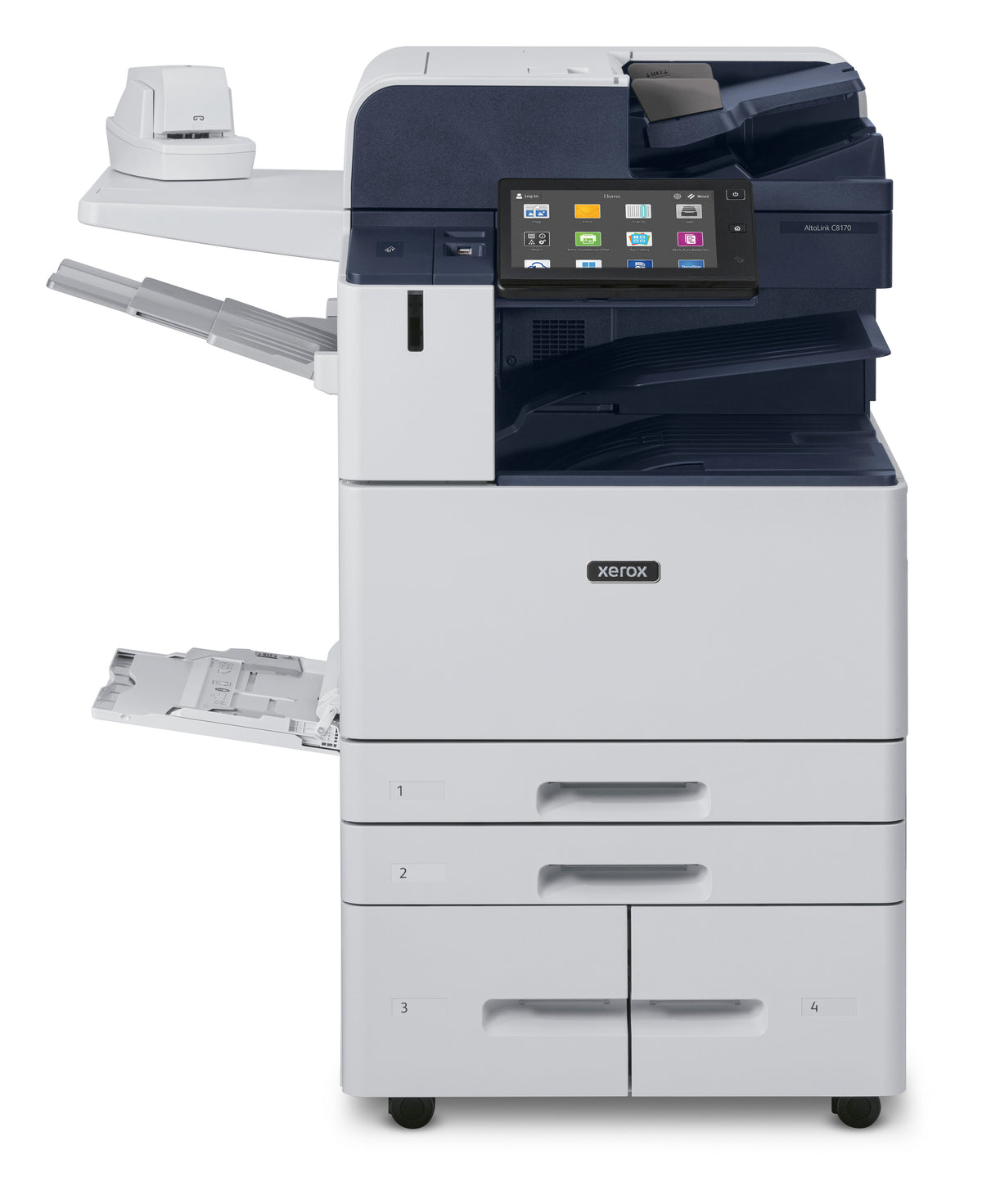 Pre-owned Xerox AltaLink C81XX A3 colour MFP with two large A4 high-capacity drawers – front view