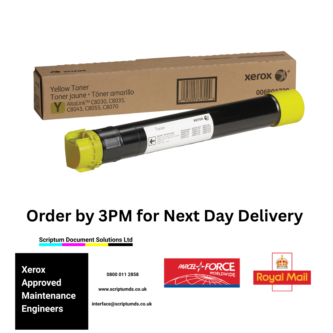 Genuine Xerox Yellow Toner Cartridge (15,000 Pages) 006R01700 for AltaLink C8030/C8035/C8045/C8055/C8070