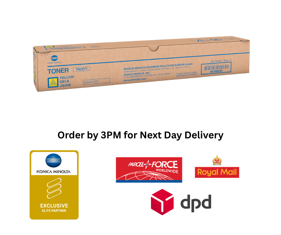 Konica Minolta TN-227Y Yellow Cartridge (24,000 Pages) for bizhub C257i - ACVH250