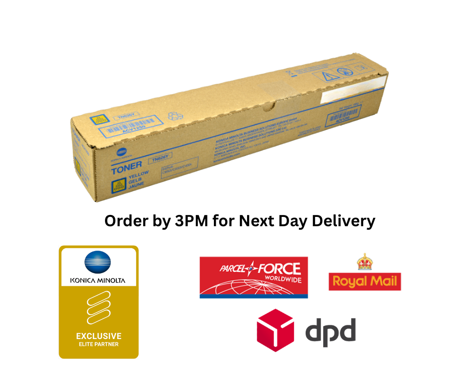 Konica Minolta Yellow Toner Cartridge TN626Y (28,000 Pages) for bizhub C451i, C551i, C651i -  ACV1250