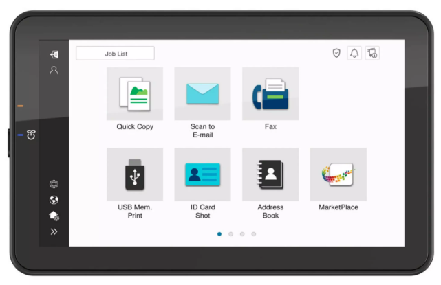 AccurioPrint C751i Flux 10.1-inch touchscreen control panel