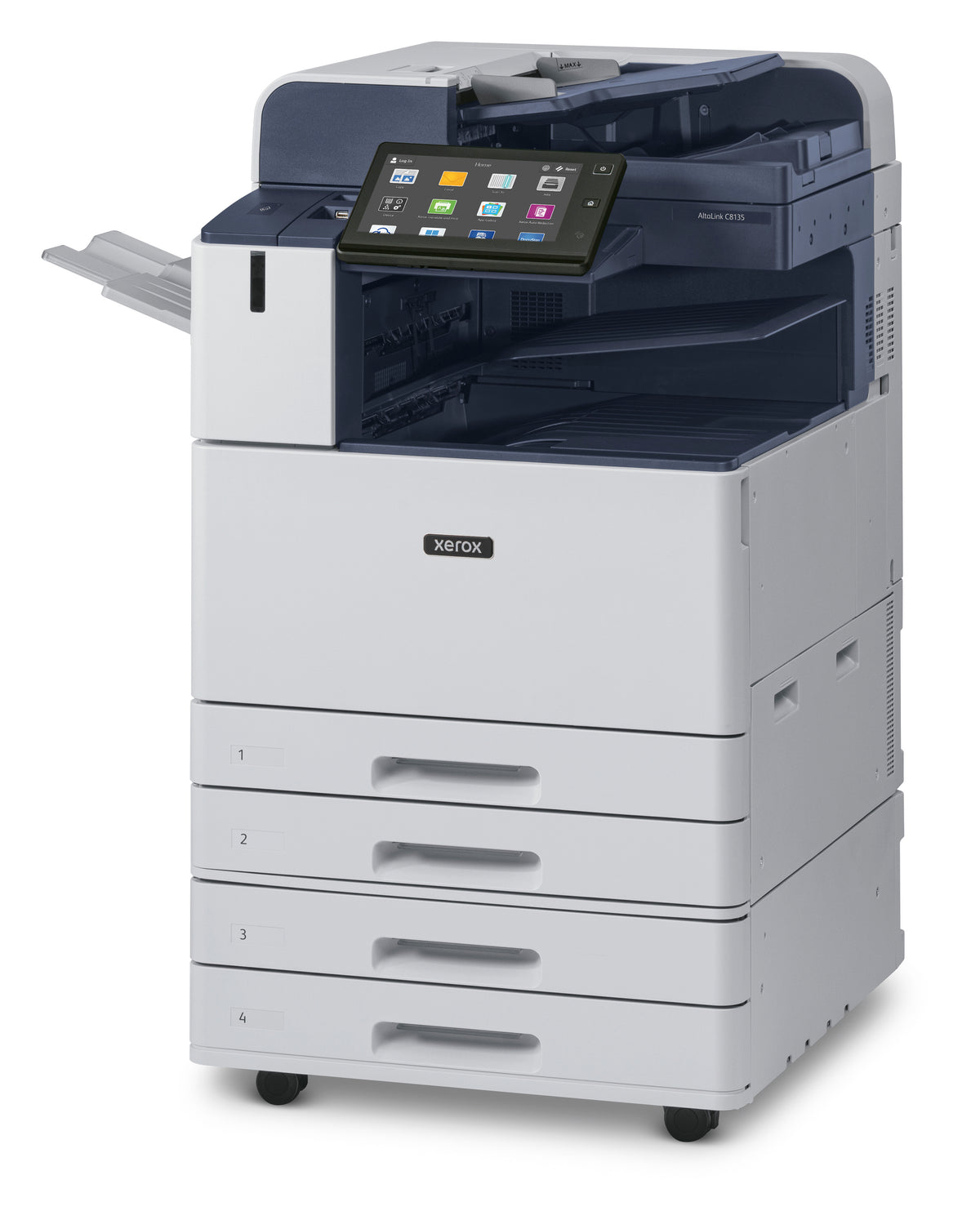 Pre-owned Xerox AltaLink C8130 / C8135 A3 colour MFP with four 520-sheet paper drawers – left view