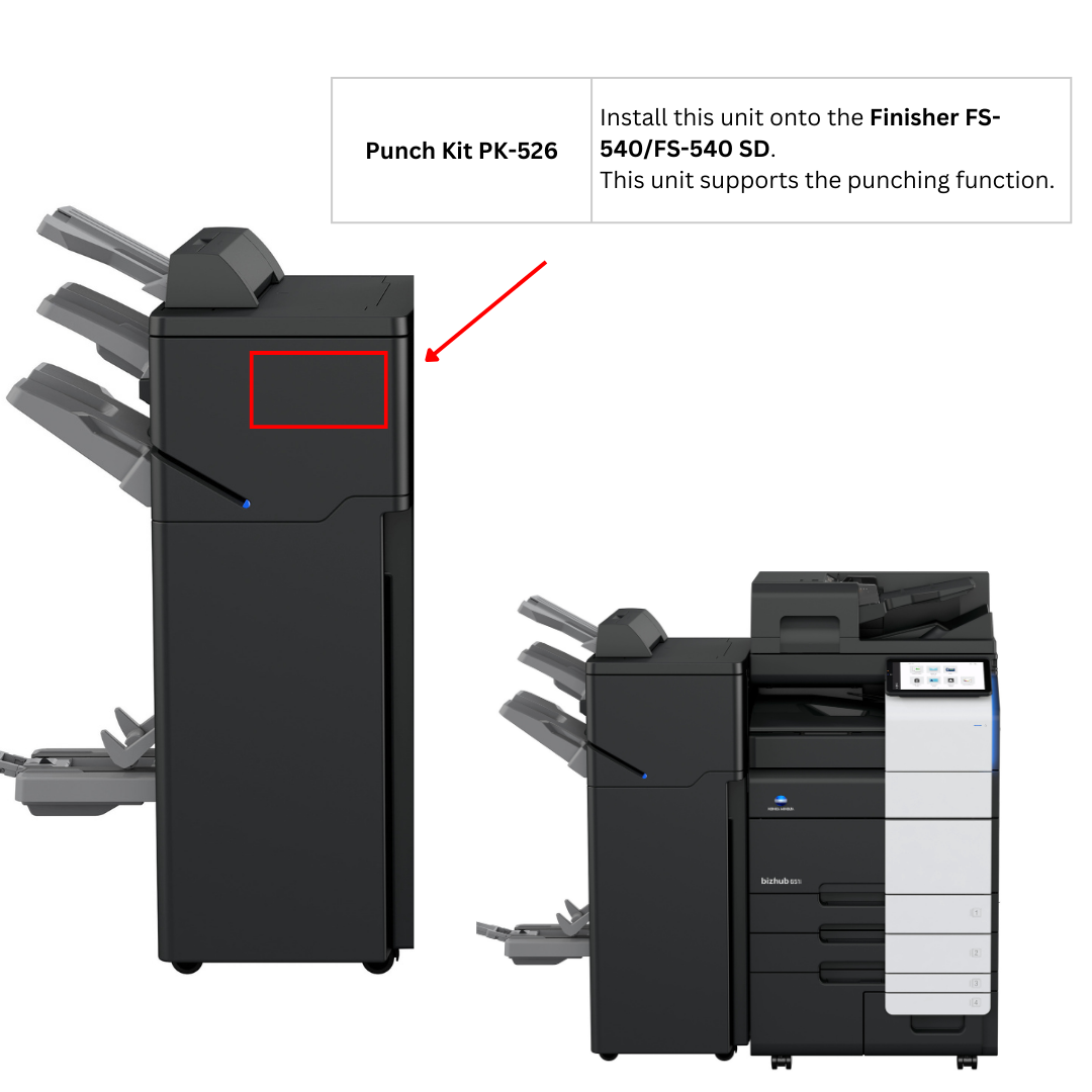 Konica Minolta PK-526 Punch kit for FS-540/SD - ACF5W21
