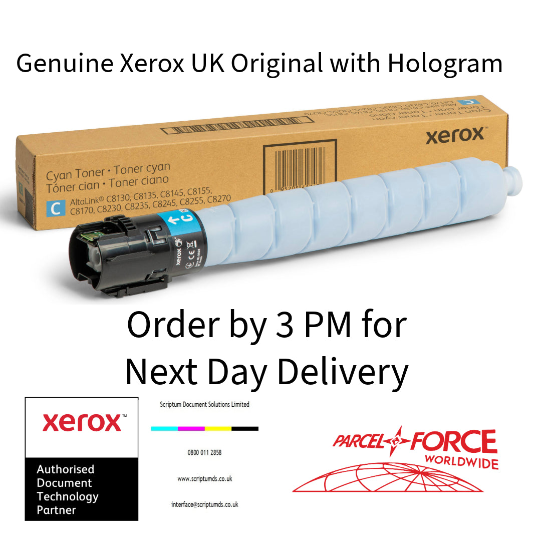 Xerox 006R01747 AltaLink C81XX & C82XX CYAN Toner Cartridge (21,000 Pages)