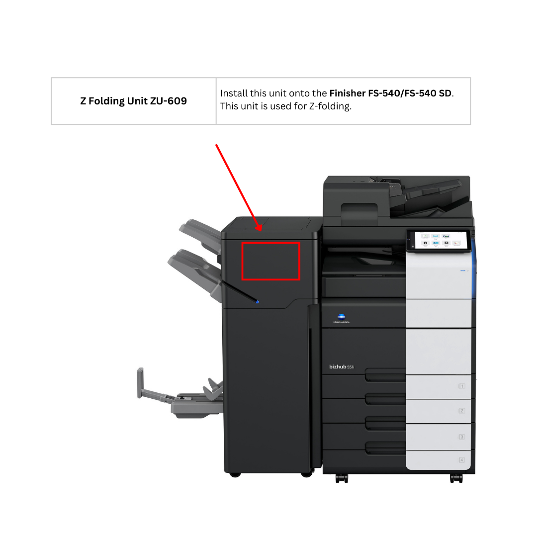 Konica Minolta ZU-609 Z-fold Unit - A63GWY2