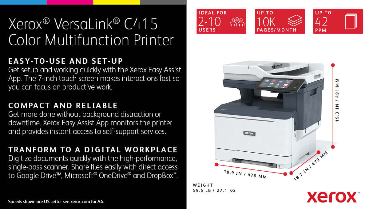 Xerox VersaLink C415 Colour Multifunction Printer - C415V_DN