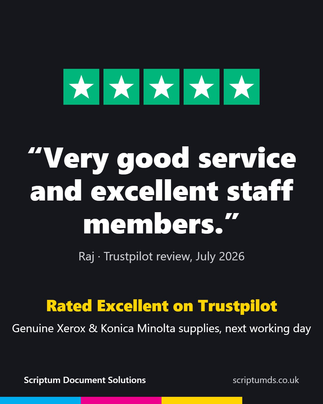 Trustpilot review: Very good service and excellent staff members