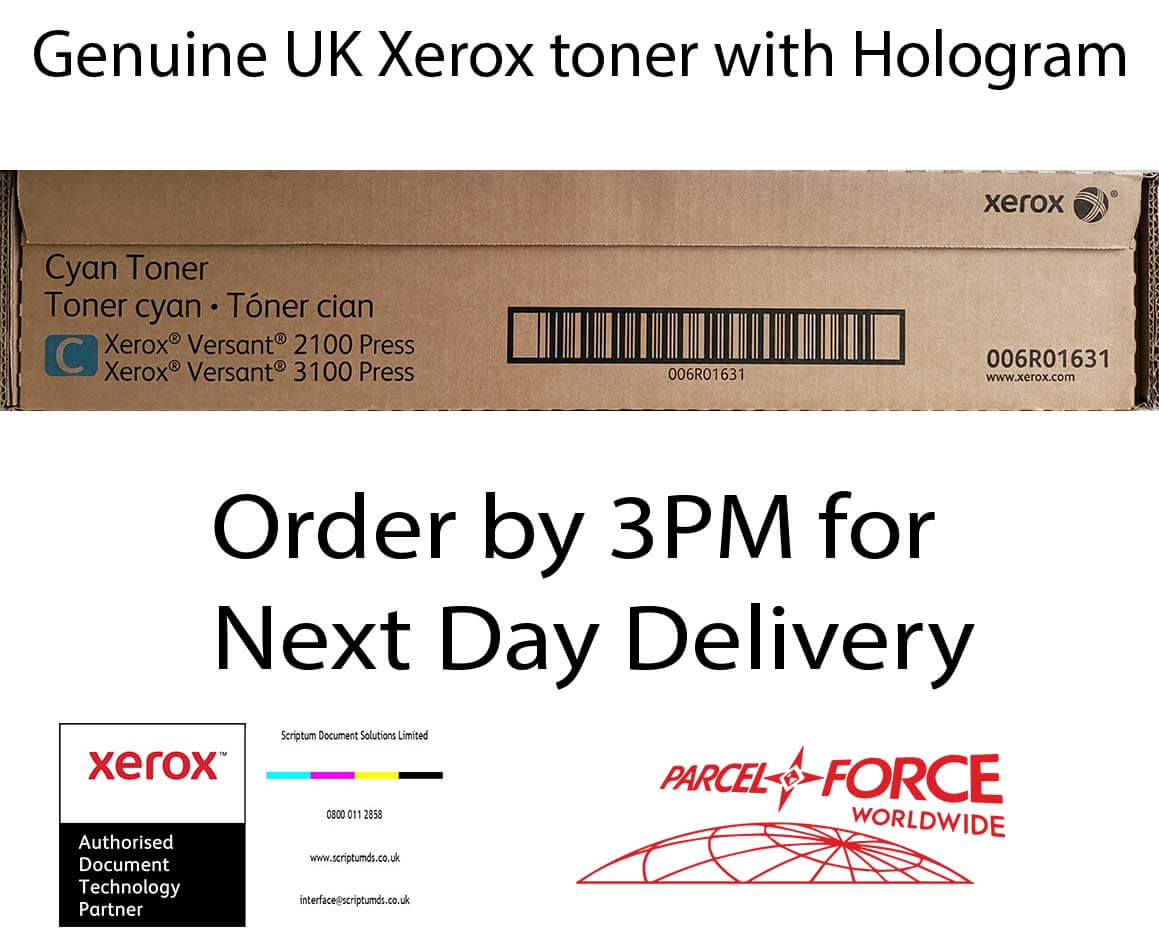 Xerox Cyan Toner Cartridge 006R01631 for Versant 2100 / 3100 / 4100