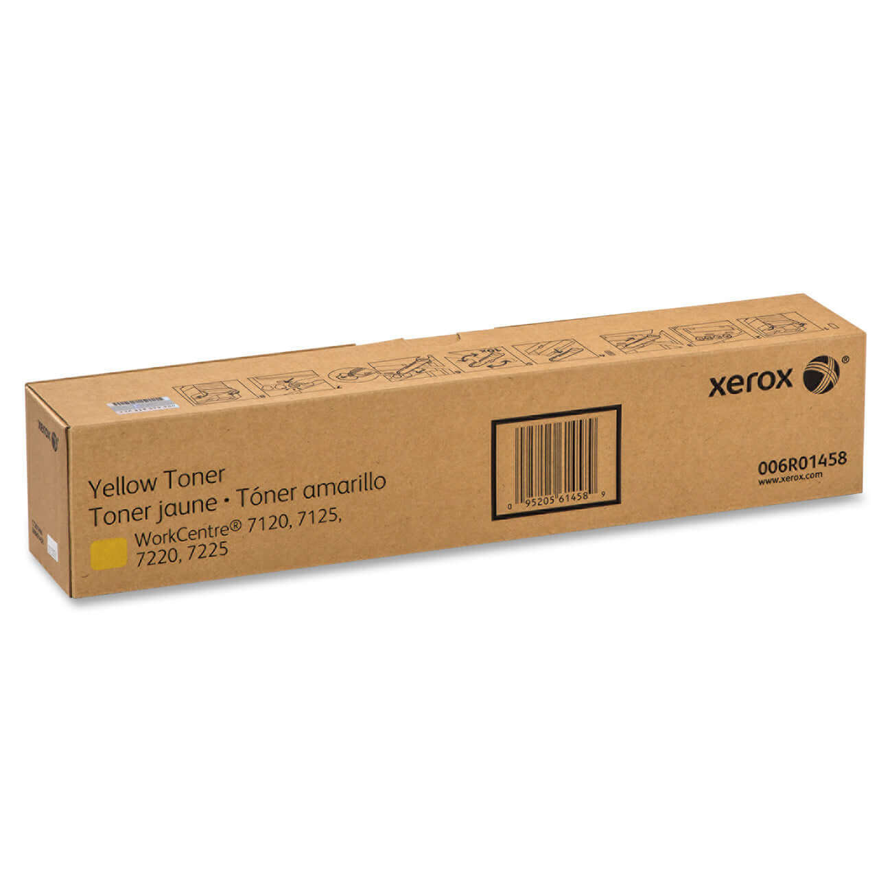 Xerox Yellow Toner Cartridge Sold (15,000) 006R01458 for WorkCentre 7120/7125/7220/7225/7220i/7225i-Scriptum Supplies