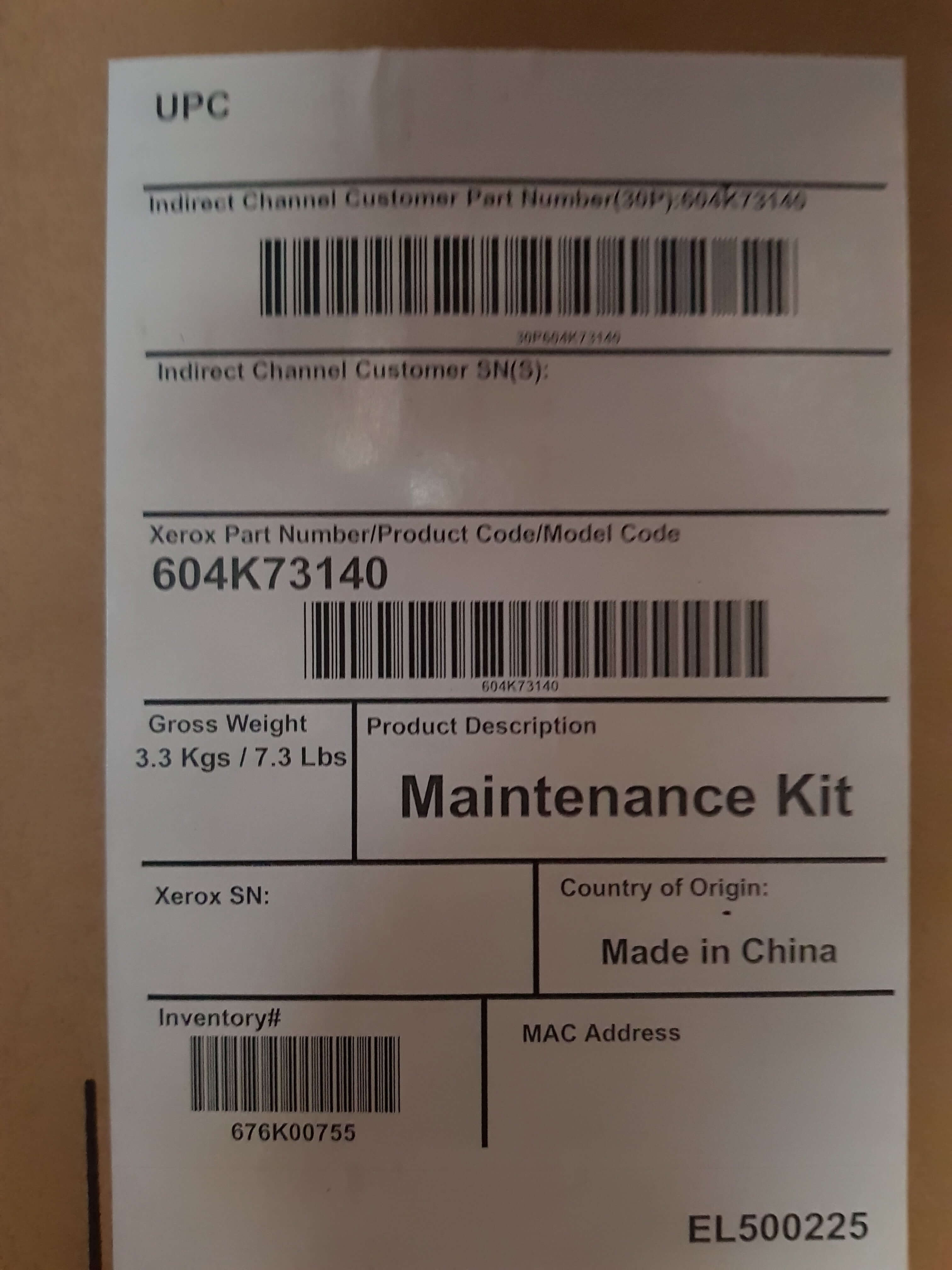 Xerox Phaser 6700 Maintenance Kit 604K73140-Scriptum Supplies