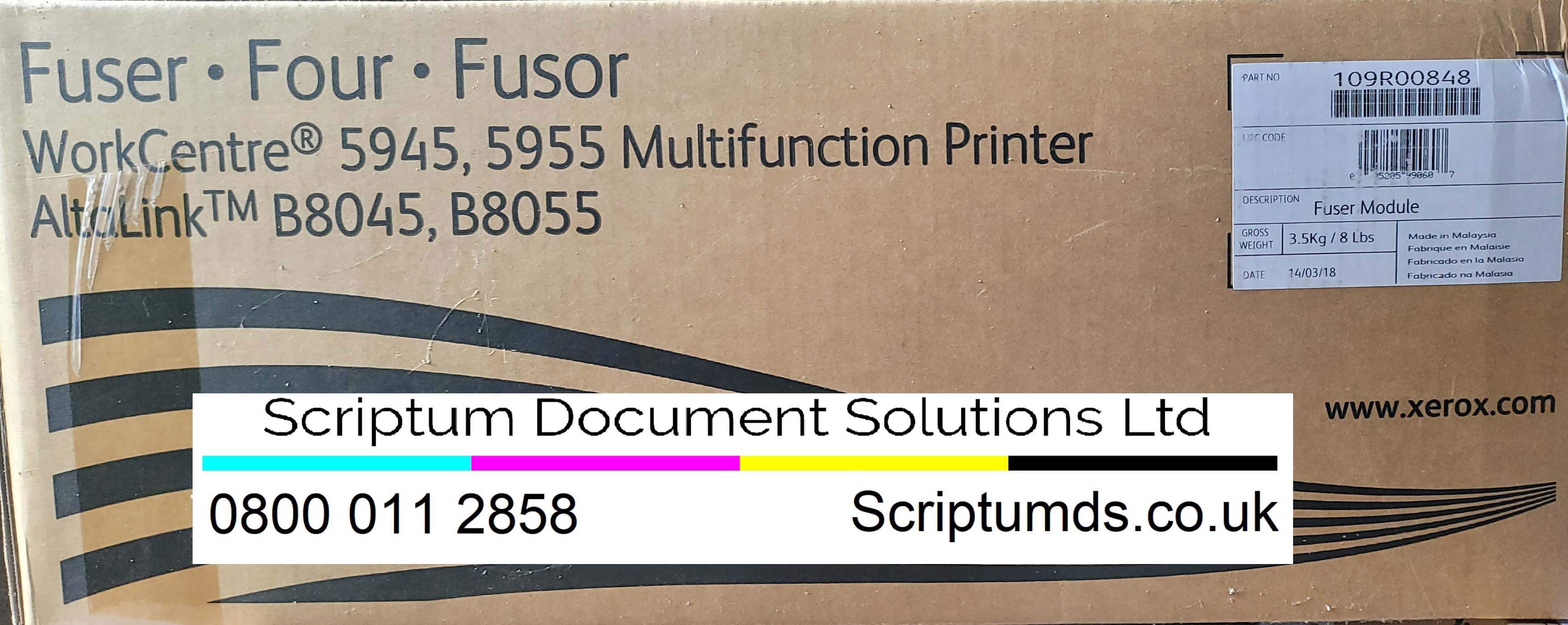 Xerox Fuser Unit (300,000 Pages) 109R00848 for WorkCentre 5945/5955/5945i/5955i AltaLink B8055 B8065 B8075 B8090